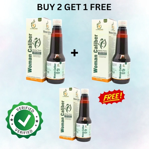 Woman caliber utrine Syrup for Women Health & Menstrual Disorder | Hormonal Balance Supplement - 225 ML X 3 Pack - 225ML