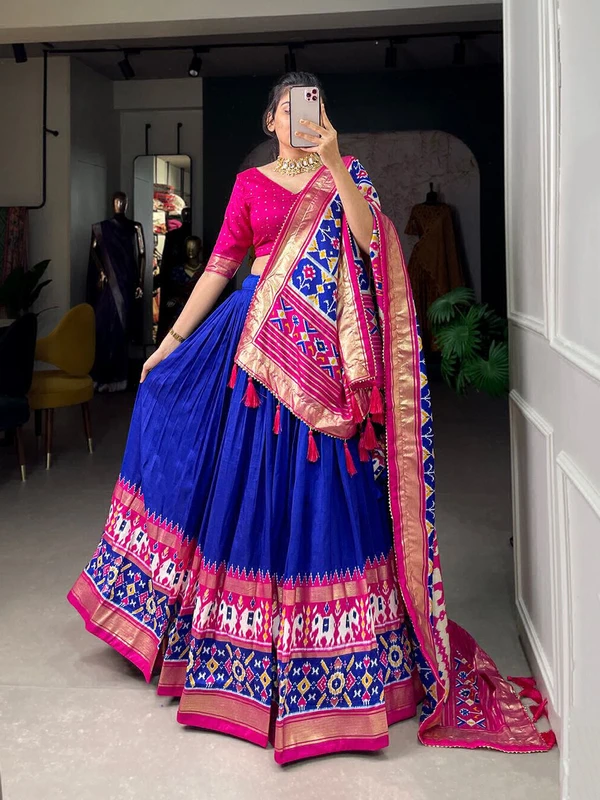 Beautiful Dola Silk Lehanga  - Blue