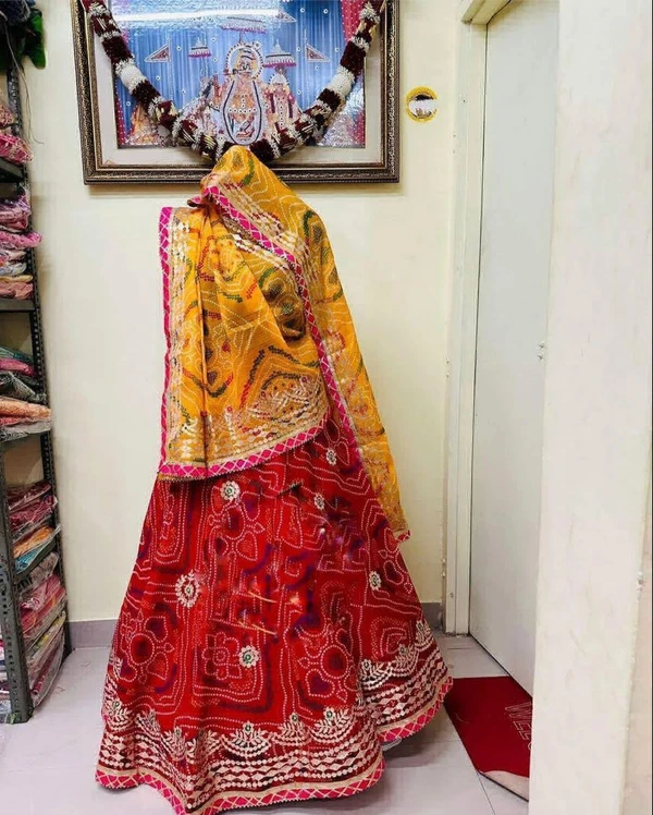 Beautiful Rajasthani Lehanga Chunni Collection  - Red