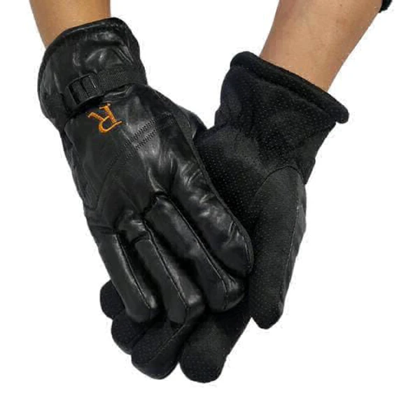 Woolen Winter Gloves  - Black