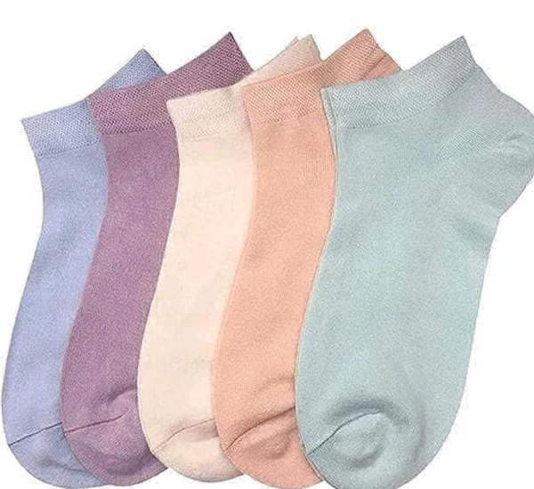 Girls Multicolour Socks Combo Of 5 