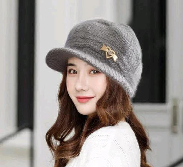 Girls Winter Cap  - maharoon