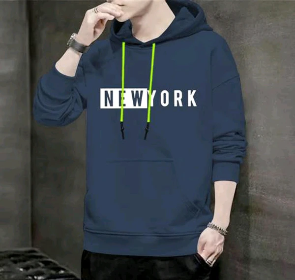 New York Print Hodded  - pink, S