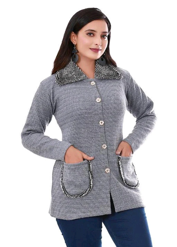 Beautiful Women Cardigan  - Gray, Free