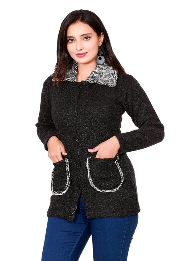 Beautiful Women Cardigan  - Black, Free