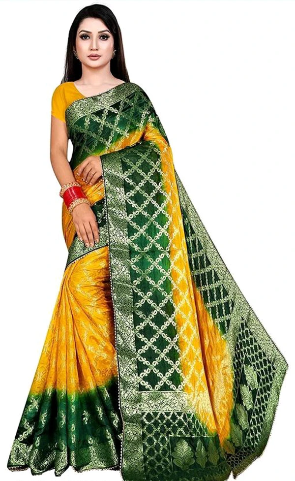 Beautiful Ghadcholla Banarsi Silk Saree  - Teal