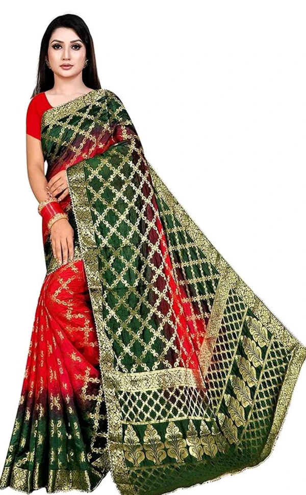 Beautiful Ghadcholla Banarsi Silk Saree  - Maharoon