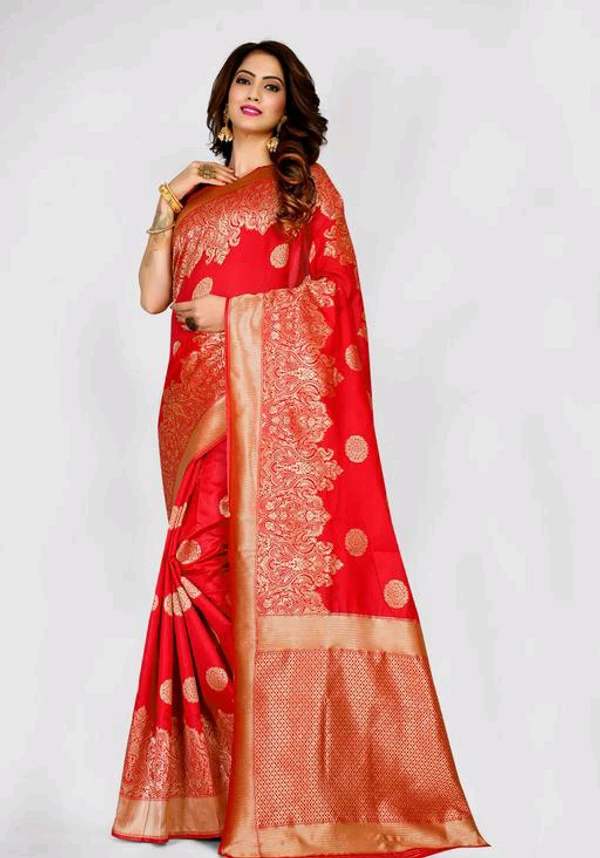 Beautiful Banarasi Silk Saree  - Red