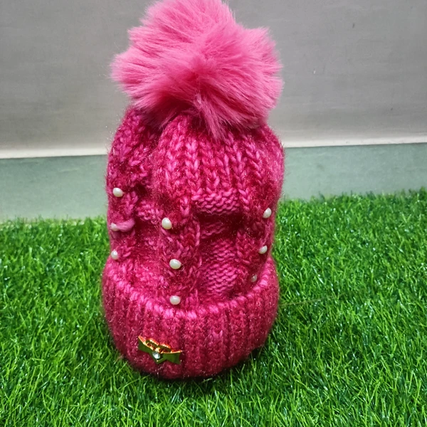 Winter Cap For Women, Girls  - pink
