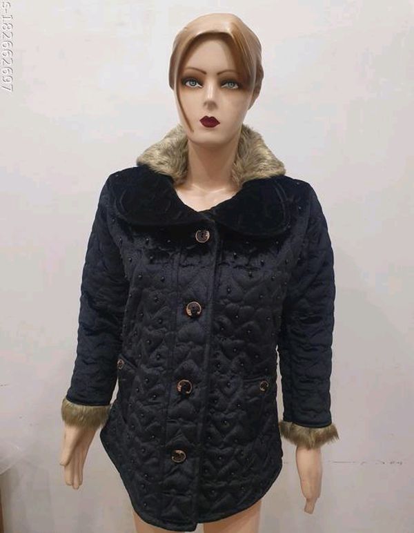 Beautiful Long Coat For Women  - Black, M