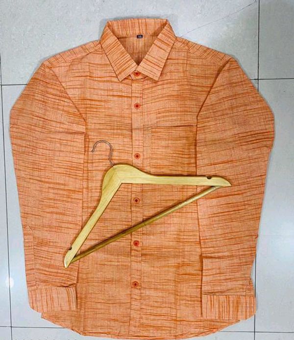 Khaddi Cotton Shirt  - Web Orange, M