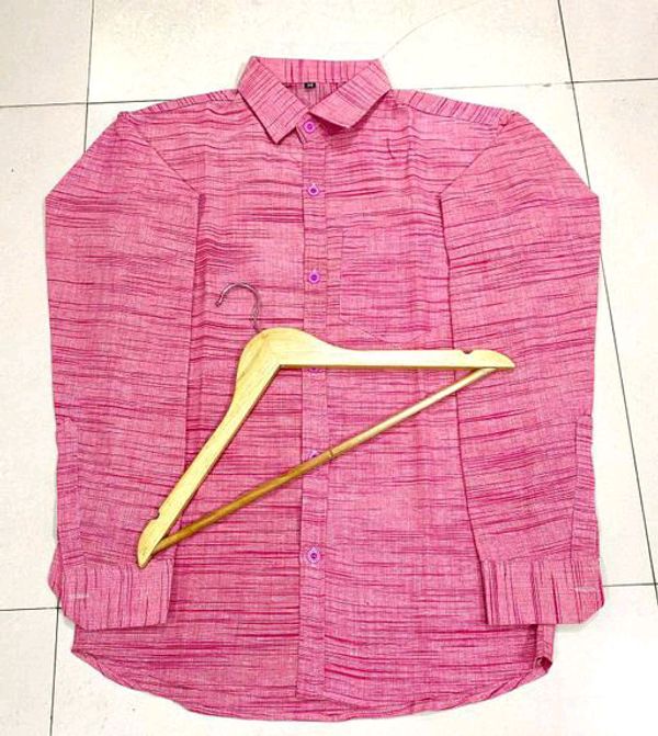 Khaddi Cotton Shirt  - Blush Pink, L