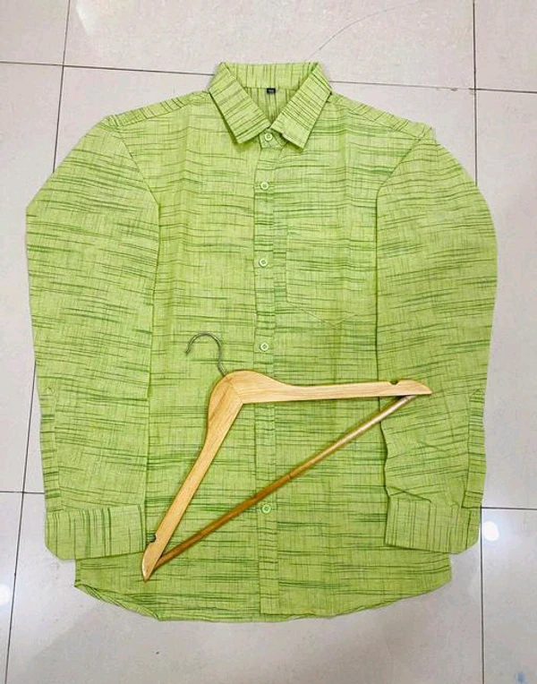 Khaddi Cotton Shirt  - Green, XXL