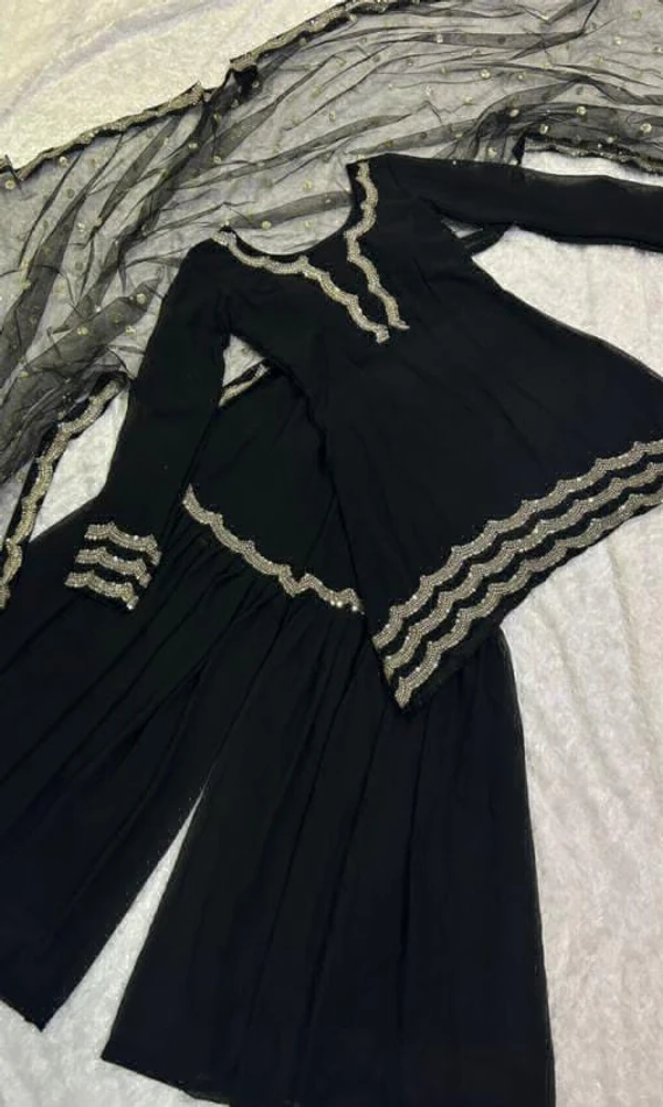 Sharara Set - Black, Free Up To 42