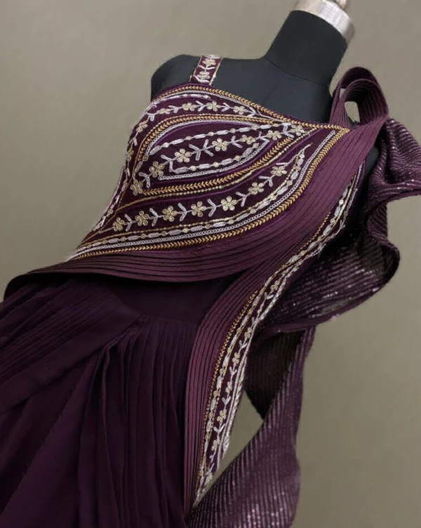 Saree Cum Western Dress  - XXL