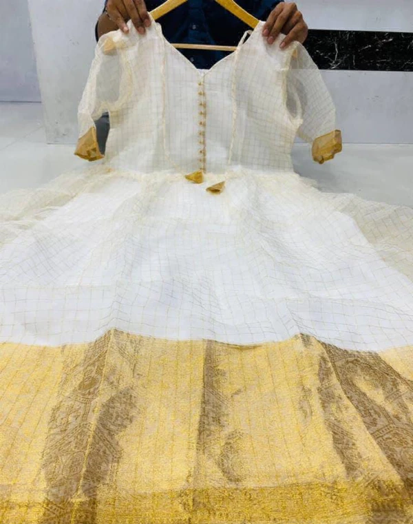 Beautiful Jacuard Gown  - XL