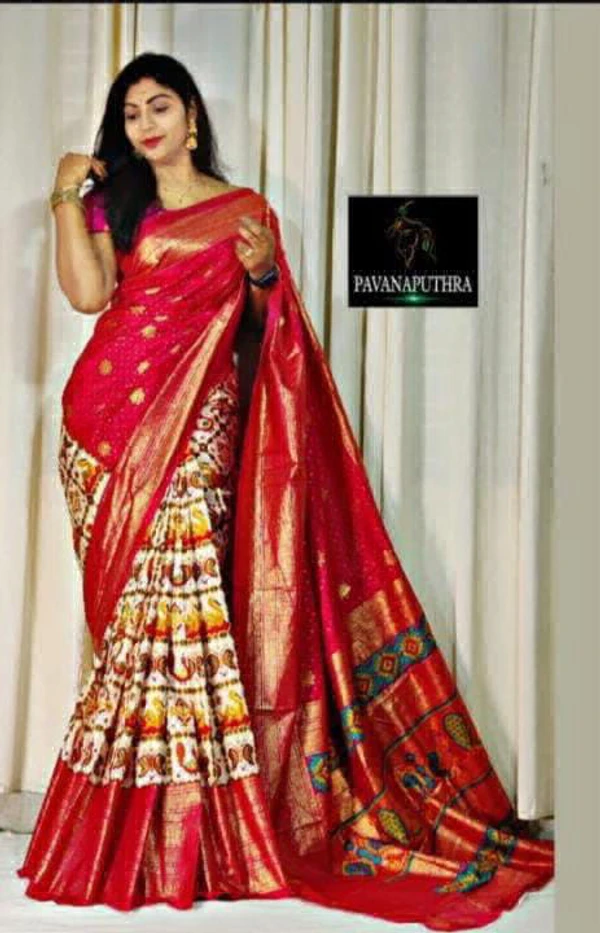 Beautiful Dola Silk Saree  - Red