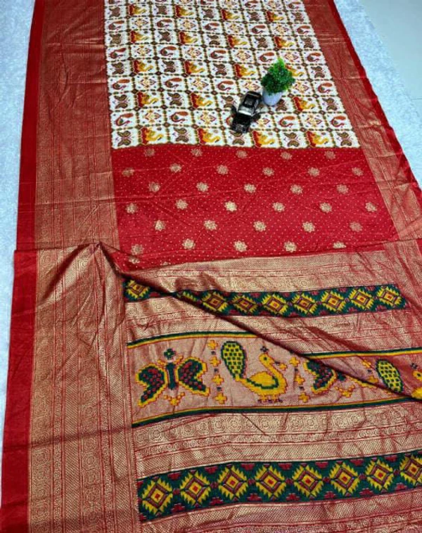 Beautiful Dola Silk Saree  - Red