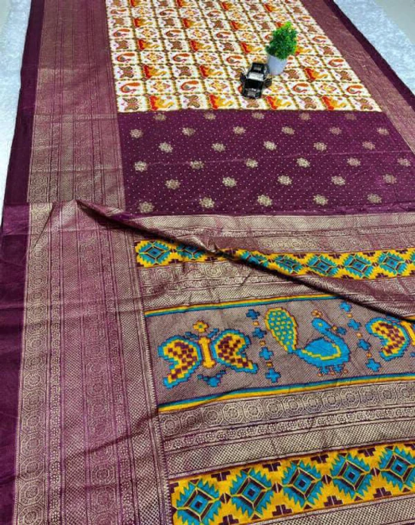 Beautiful Dola Silk Saree  - Purple