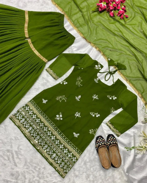 Sharara Set - Green, M