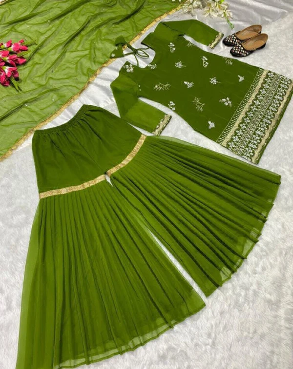 Sharara Set - Green, M