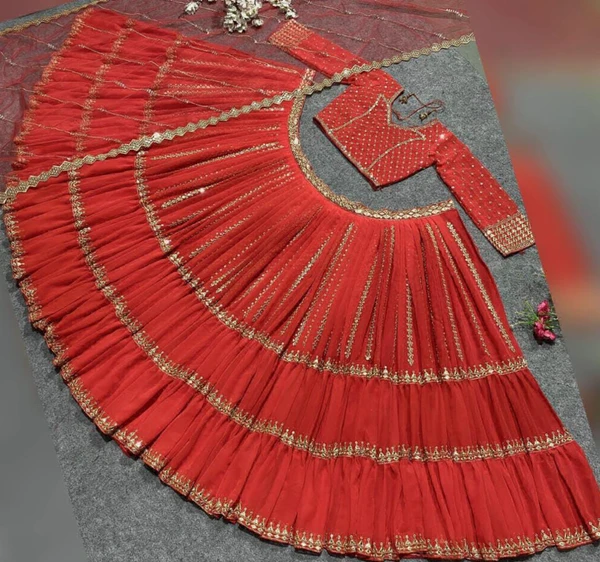 Attractive Party'Wear Lehenga Choli  - Free Up To 44 Size