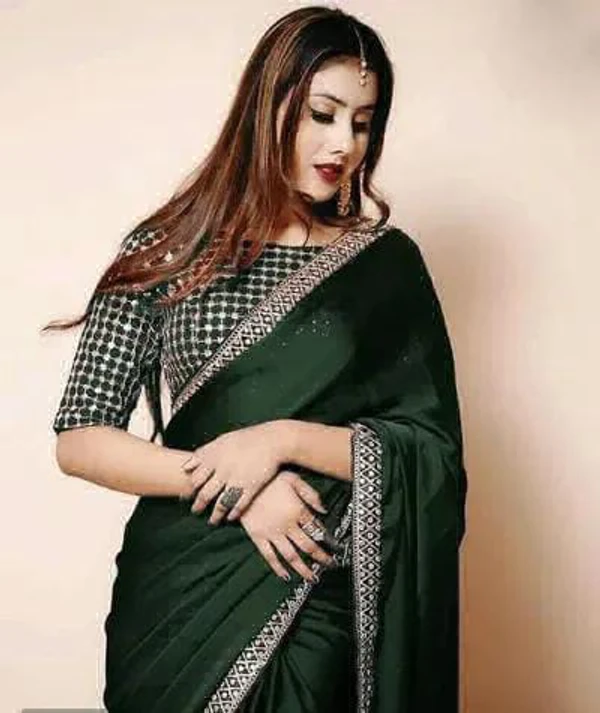 Art Silk Saree - Japanese Laurel