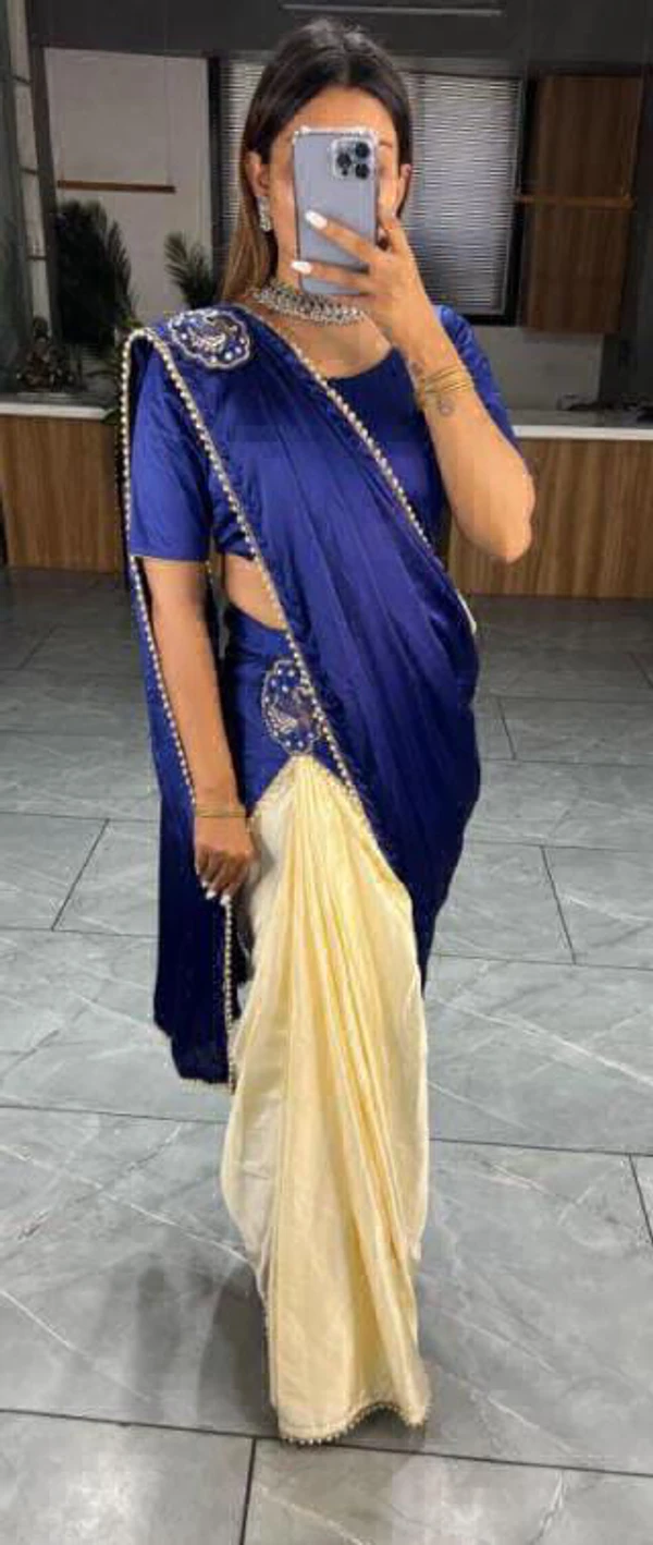 Ready To Wear Saree - Blue