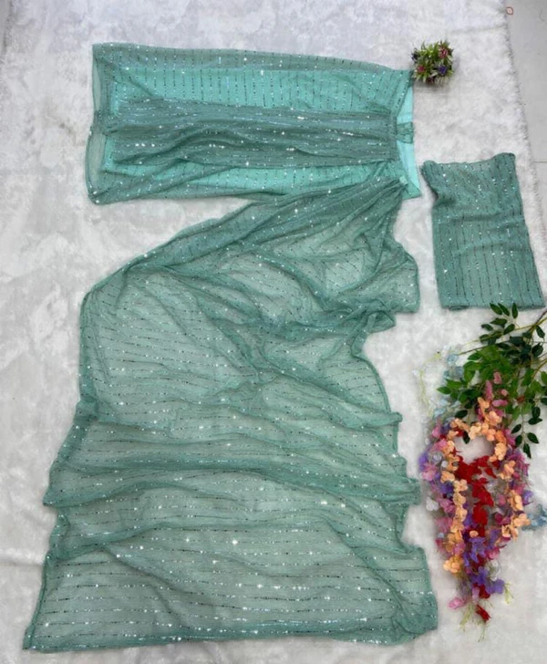 Ready To Wear Saree - Green