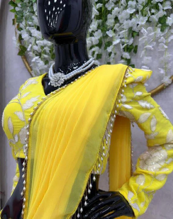 Haldi Function Special LEHANGA Chunni Collection  - Free, Yellow