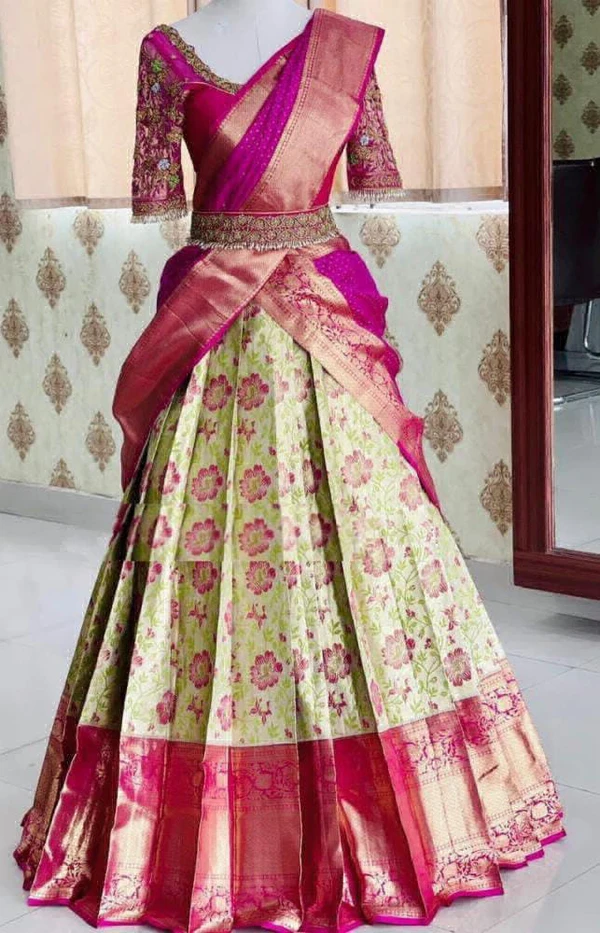 Silk Lehanga Chunni Collection  - Magenta / Fuchsia