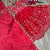 Gown Collection With Dupatta  - Red, Xl