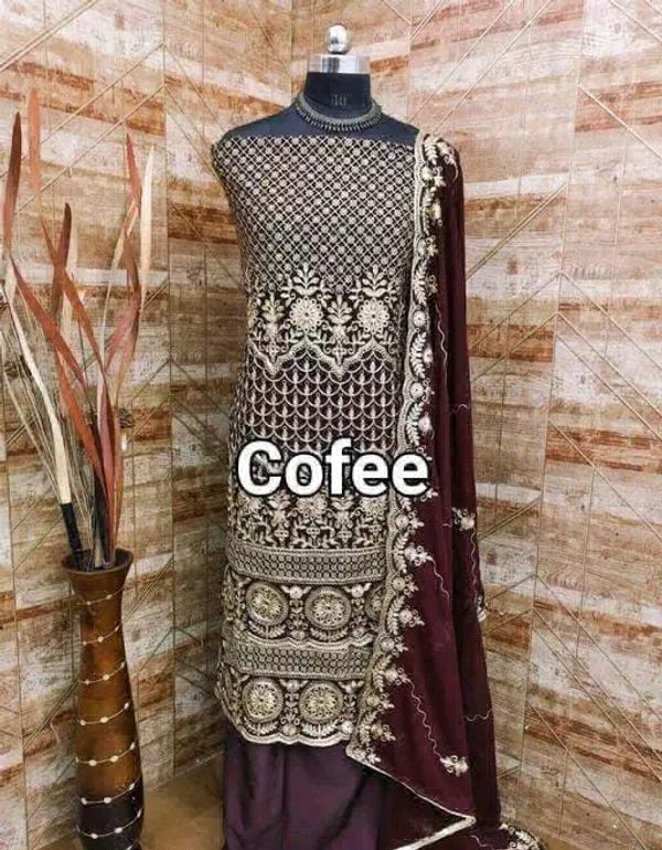 Beautiful Heavy Suit Material  - coffe brown