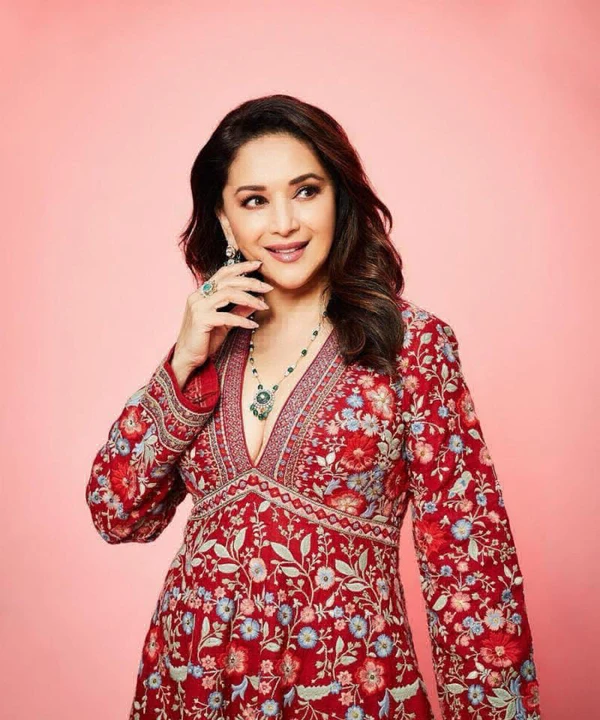 Madhuri Dixit Plazoo Suit - Free Size Up To 44 Xxl, Bright Red