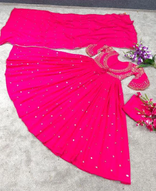 Beautiful Gown With Dupatta  - Free Up To 42