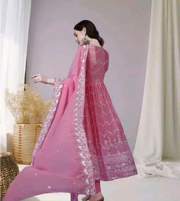 Anarkali Kuru Pant With Duptta  - XXL