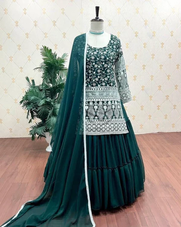 Top With Dupatta Bottom Sey - Free Size Up To 42