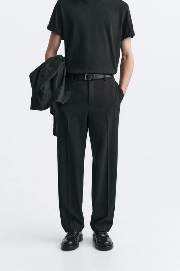 WIDE-LEG TROUSERS - 28, Black