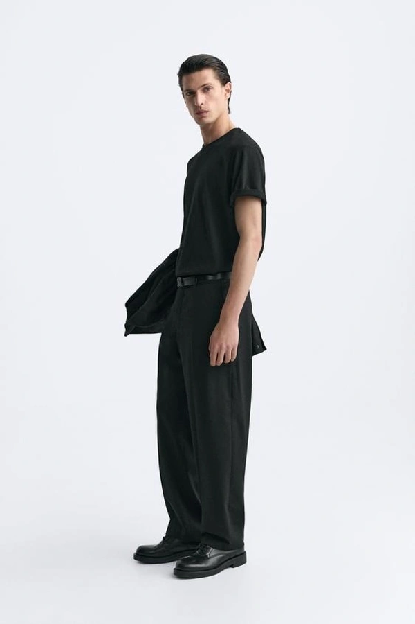 WIDE-LEG TROUSERS - 28, Black