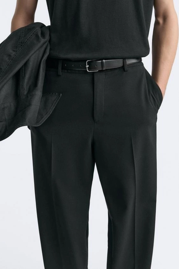 WIDE-LEG TROUSERS - 28, Black