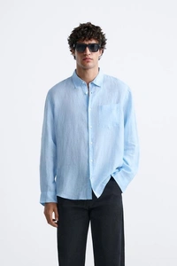 100% LINEN SHIRT - L