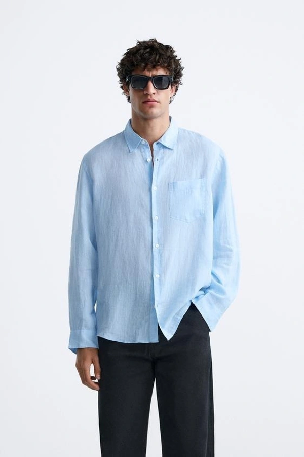 100% LINEN SHIRT - L