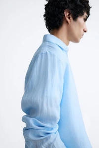 100% LINEN SHIRT - L