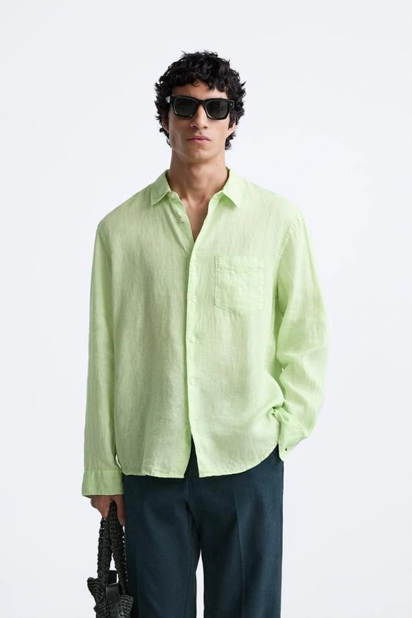100% LINEN SHIRT - S
