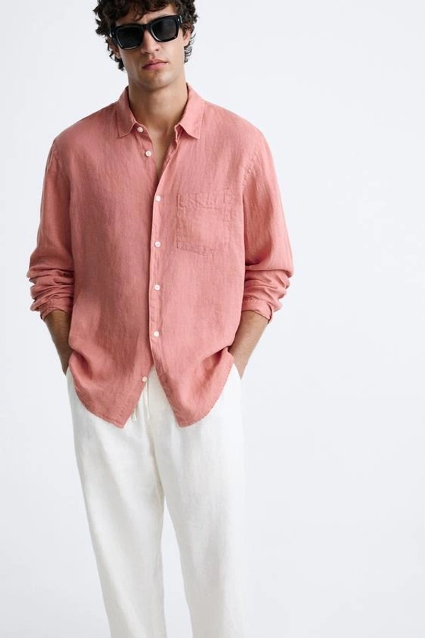 100% LINEN SHIRT - S