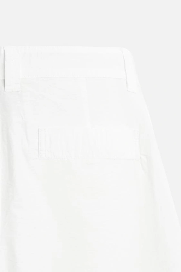 WIDE-FIT PLEATED TROUSERS - 28, White