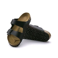 Regular Width Black Slide Sandals - IND 6