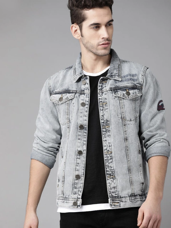 Jeans Shirt New Model  - M, Silver