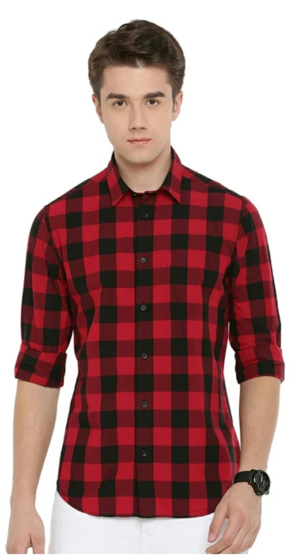 New Model Shirt 👕  Casual Shirt  - Red, S
