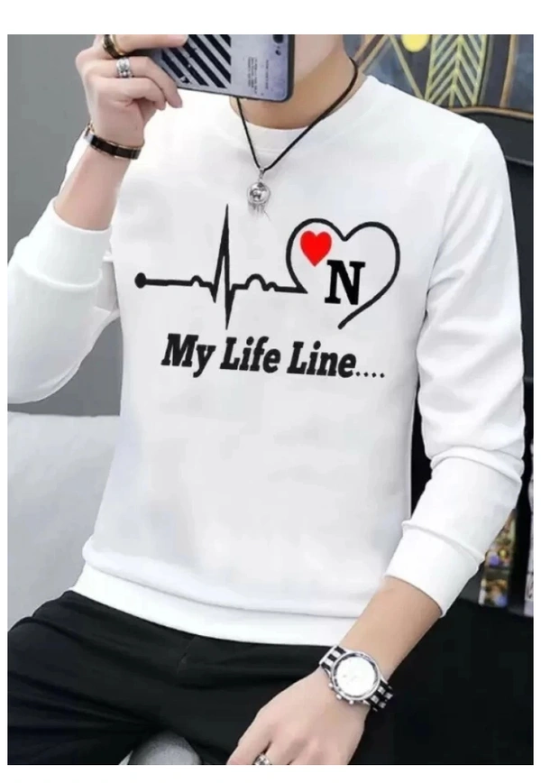 Printer T Shirt Man  - White, L